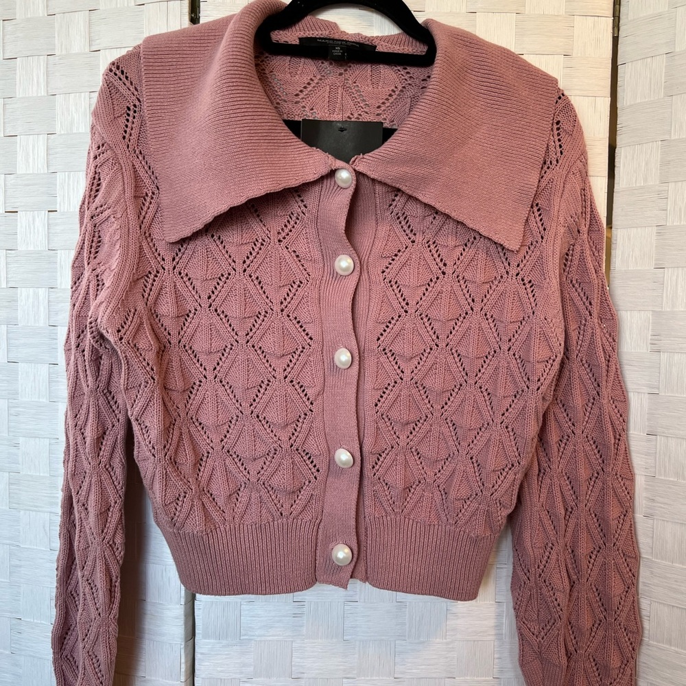 NWT Marc New York Pink Long Sleeve w/ Pearl Buttons